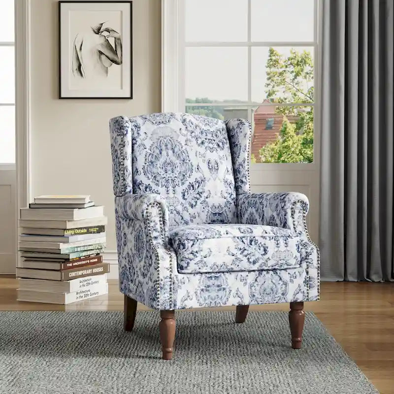 Upholstered Accent Chair Nailhead Trim Arm Chair