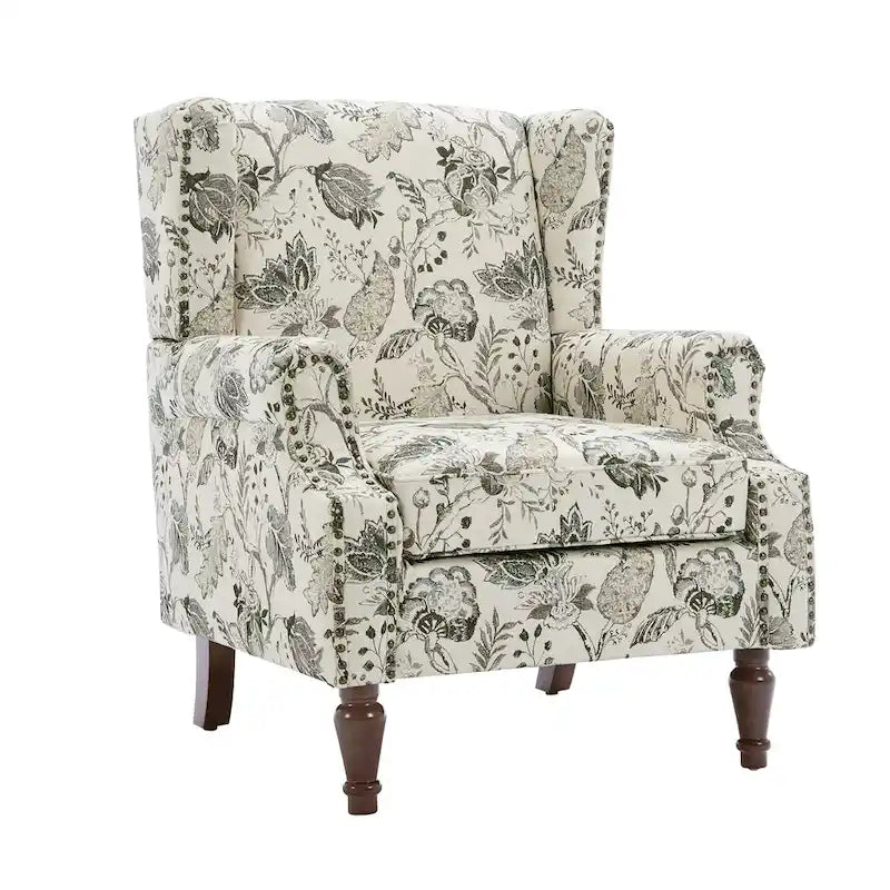 Upholstered Accent Chair Nailhead Trim Arm Chair