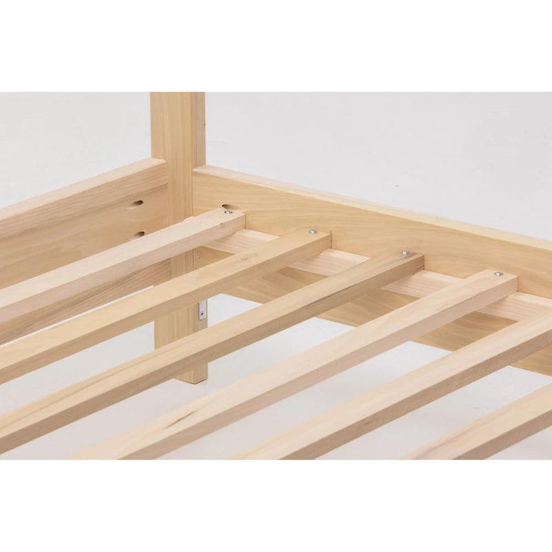 Model FULL CANOPY Full Size Canopy Bed with Raised Platform