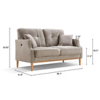 Modern Loveseat Sofa with USB Charge