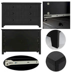 Modern Drawer Dresser for Bedroom, Chest of Dressers with Solid Wood Frame Retro Buffet Sideboard with Shell Handle