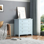 Modern Drawer Dresser for Bedroom, Chest of Dressers with Solid Wood Frame Retro Buffet Sideboard with Shell Handle