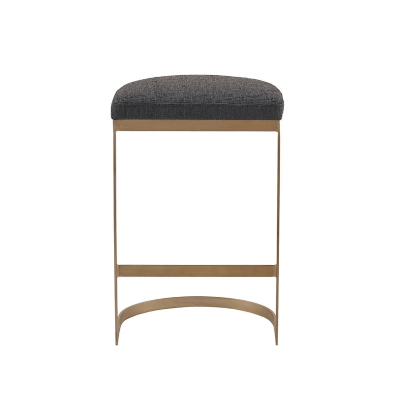 Madison Park Marc Charcoal/ Antique Gold Counter Stool
