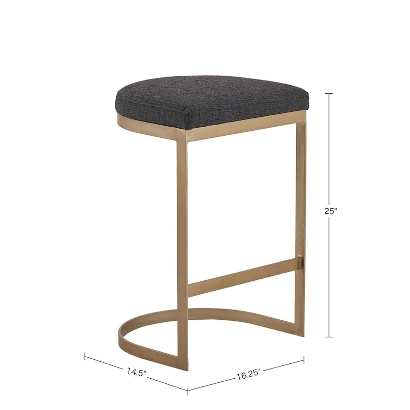 Charcoal Antique Gold Counter Stool