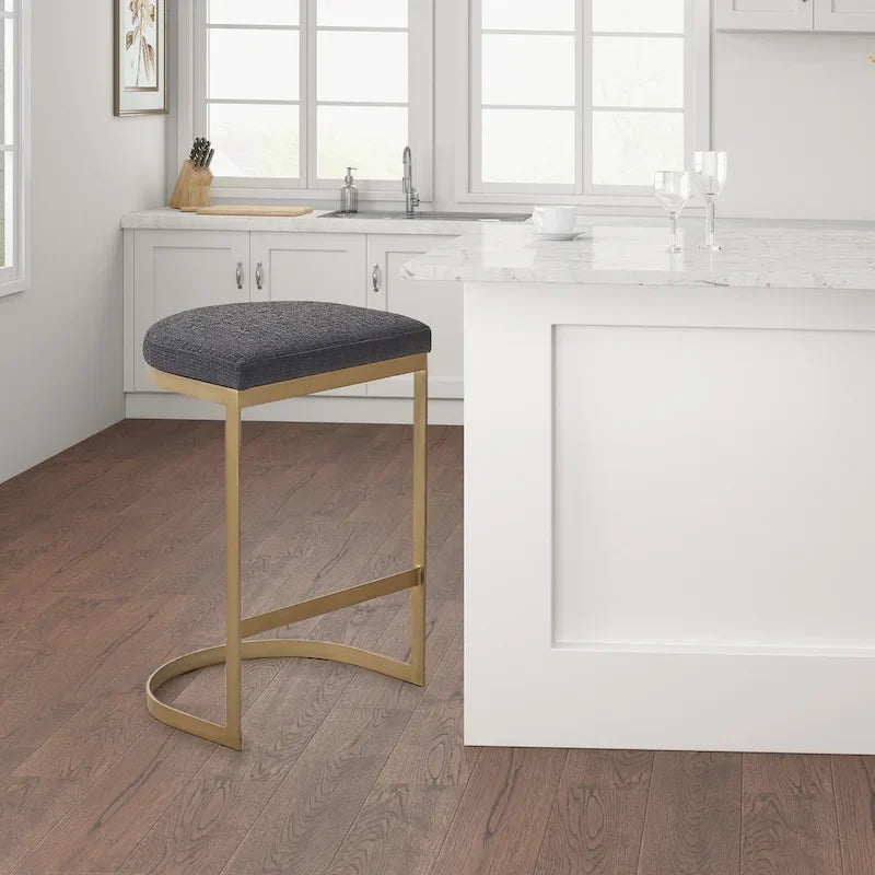Charcoal Antique Gold Counter Stool
