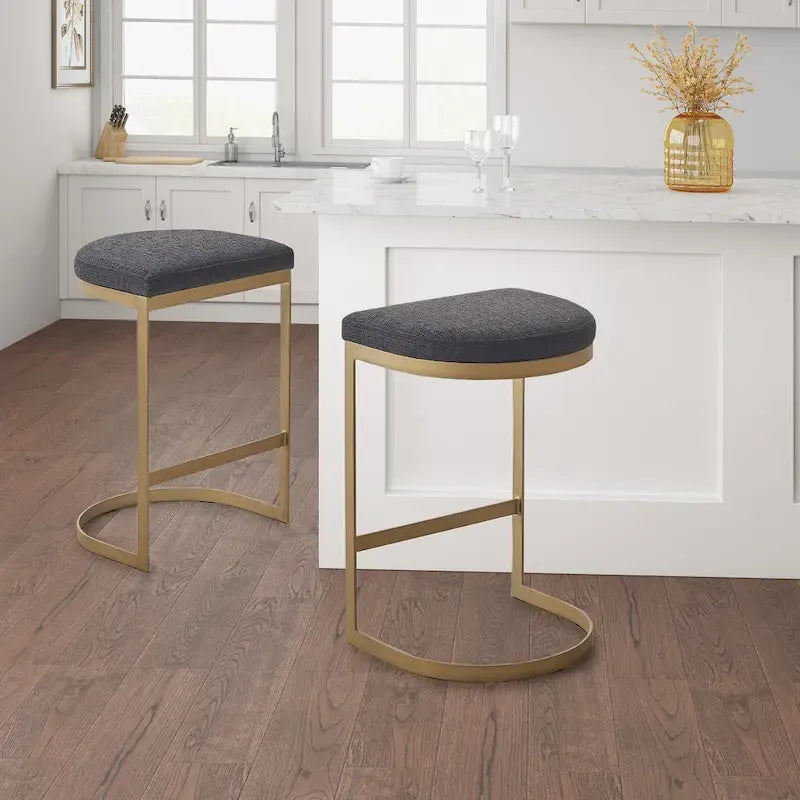 Charcoal Antique Gold Counter Stool