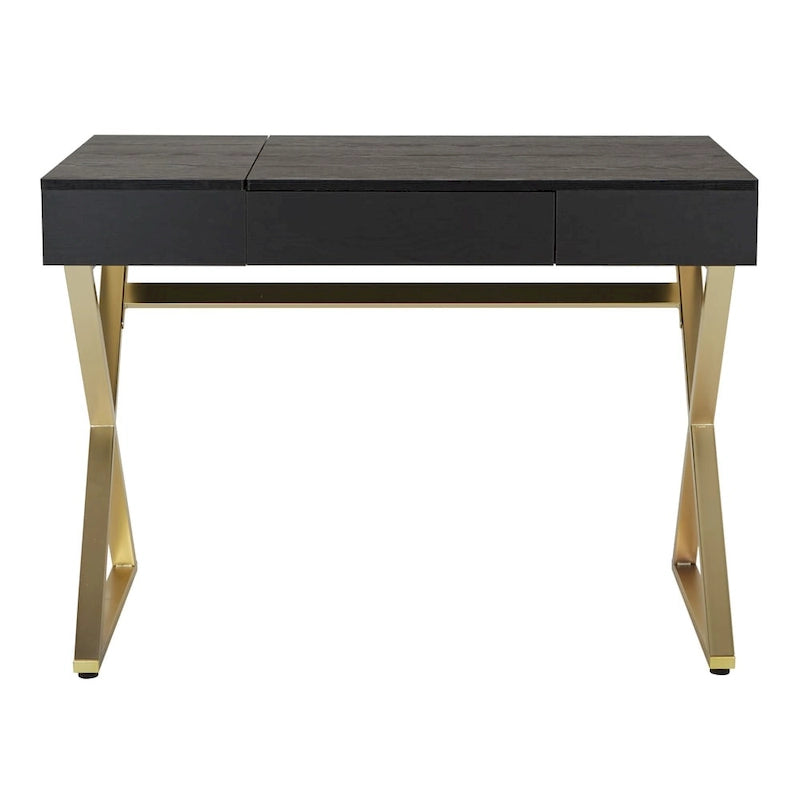 Powered Home Office Desk With Storage Drawer