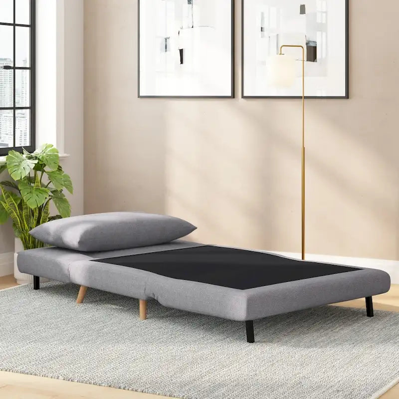 Foldable Sleep Chair with Hideaway Legs and Backrest Pillow