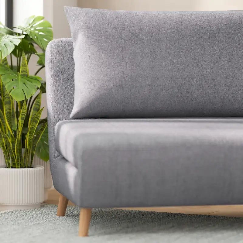 Foldable Sleep Chair with Hideaway Legs and Backrest Pillow