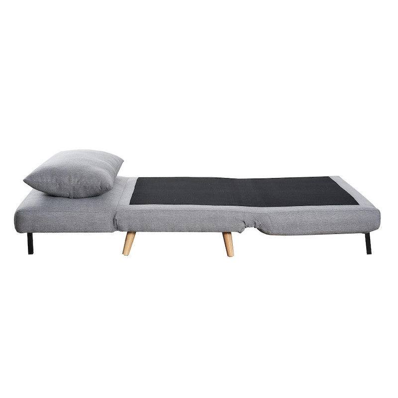 Foldable Sleep Chair with Hideaway Legs and Backrest Pillow