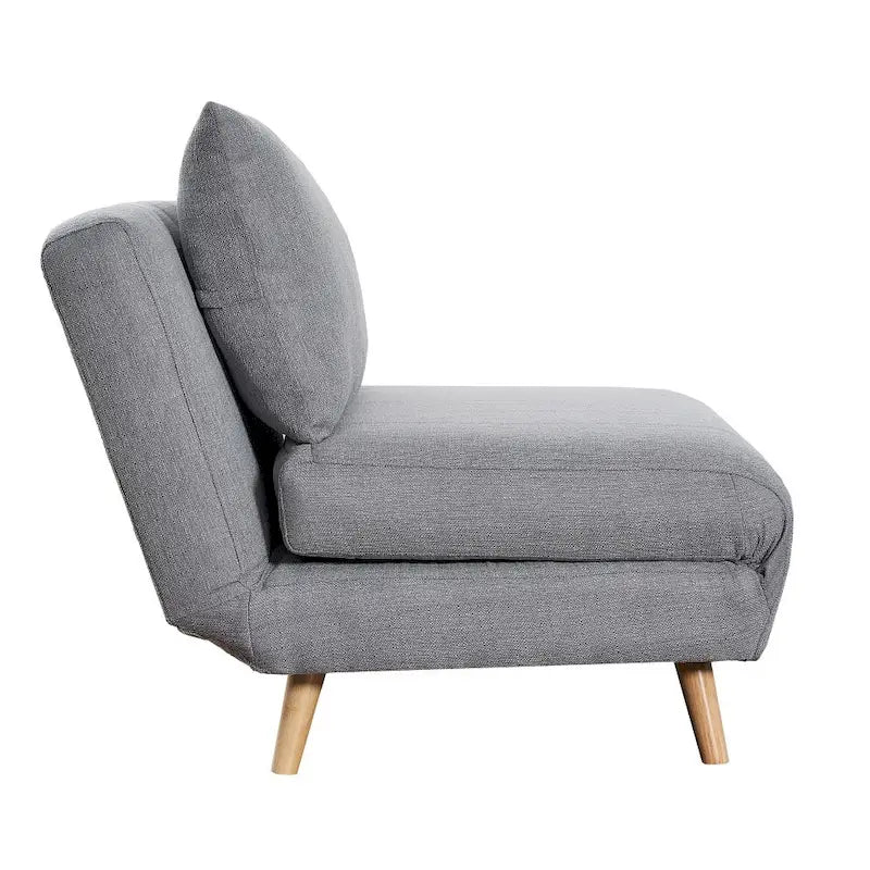 Foldable Sleep Chair with Hideaway Legs and Backrest Pillow