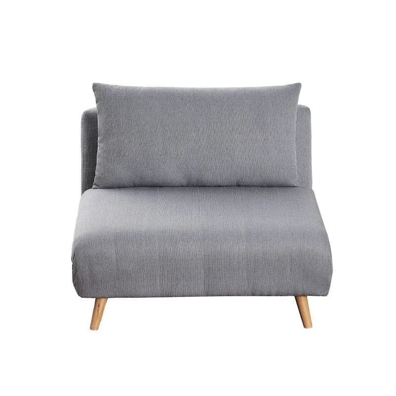 Foldable Sleep Chair with Hideaway Legs and Backrest Pillow