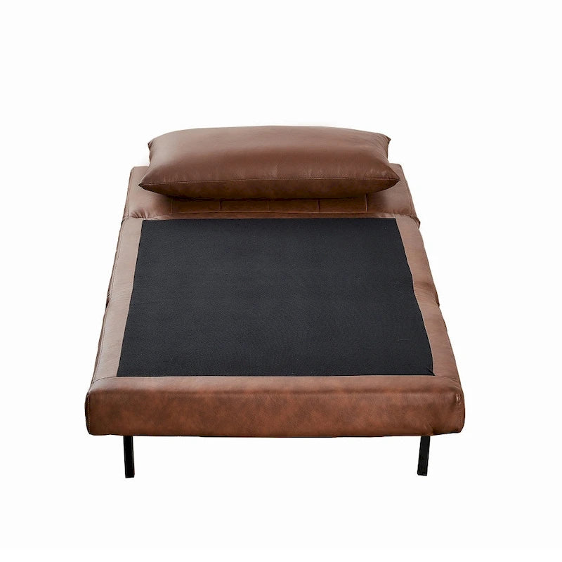 Foldable Sleep Chair with Hideaway Legs and Backrest Pillow
