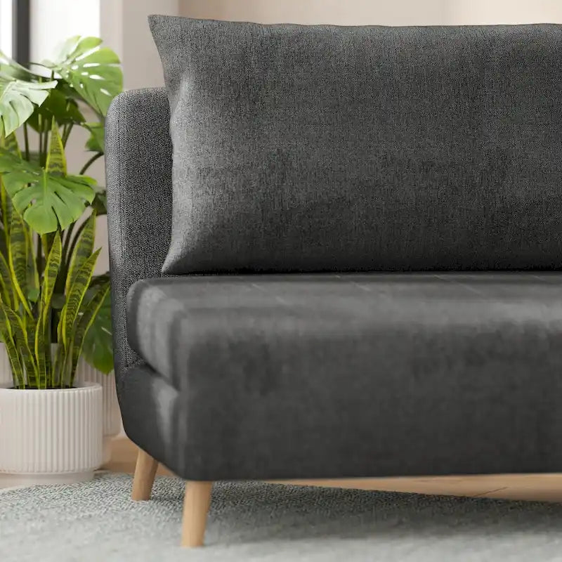 Foldable Sleep Chair with Hideaway Legs and Backrest Pillow