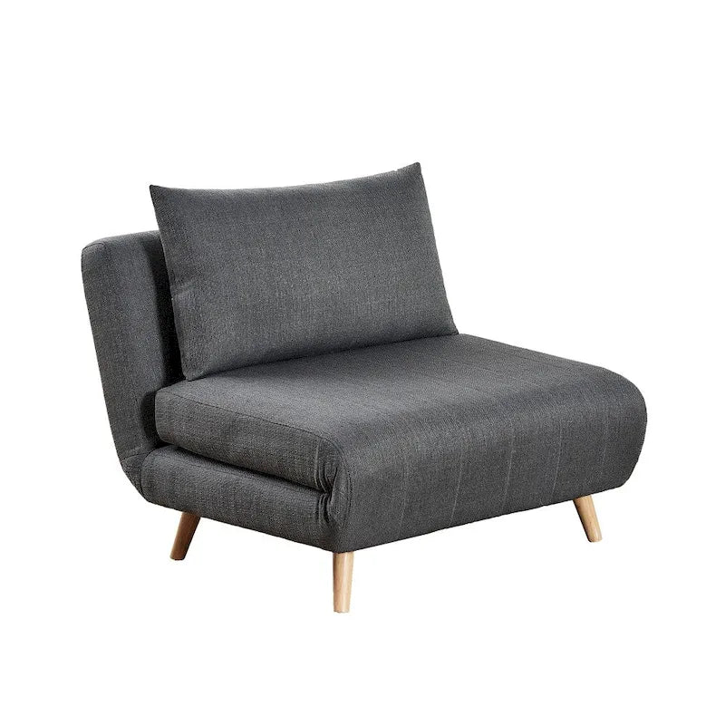 Foldable Sleep Chair with Hideaway Legs and Backrest Pillow
