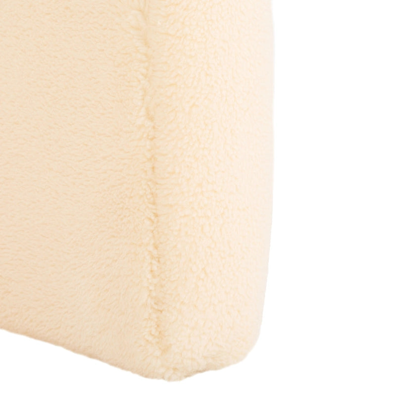 Curved Waterfall Velvet Ottoman With Plush Upholstery