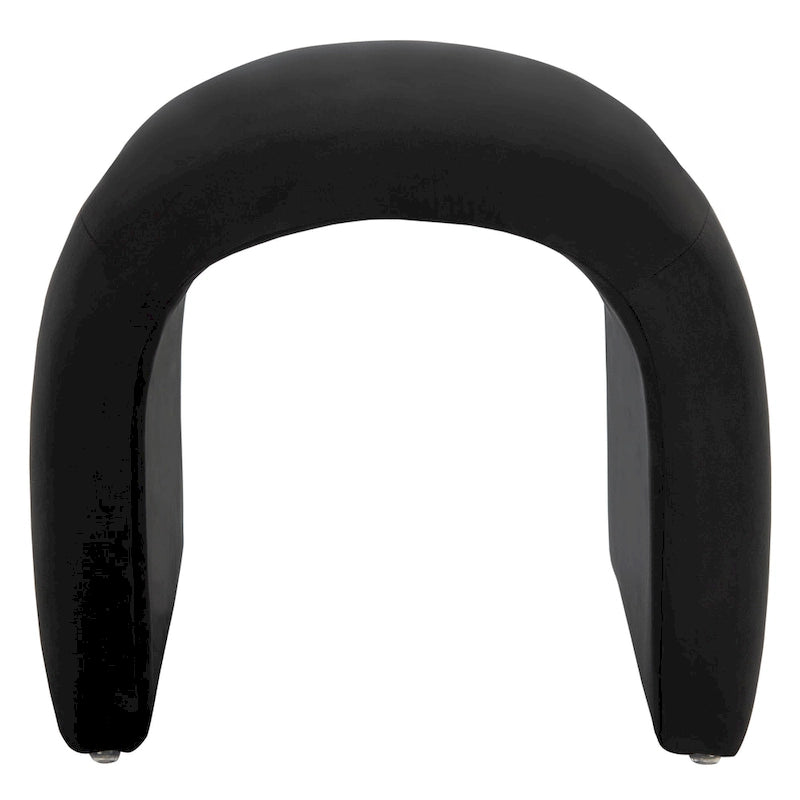 Curved Waterfall Velvet Ottoman With Plush Upholstery
