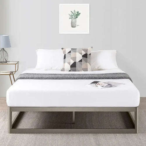 12-inch Heavy Duty Metal Platform Bed Frame Grey