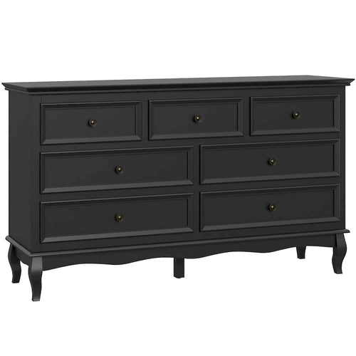 7 - Drawer Dresser with Solid Wood Legs and Painted Finish