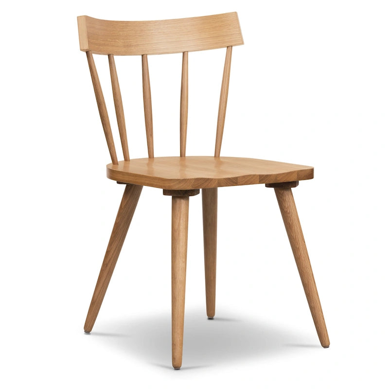 Dining Chair - Solid Oak Wood with Spindle-Back