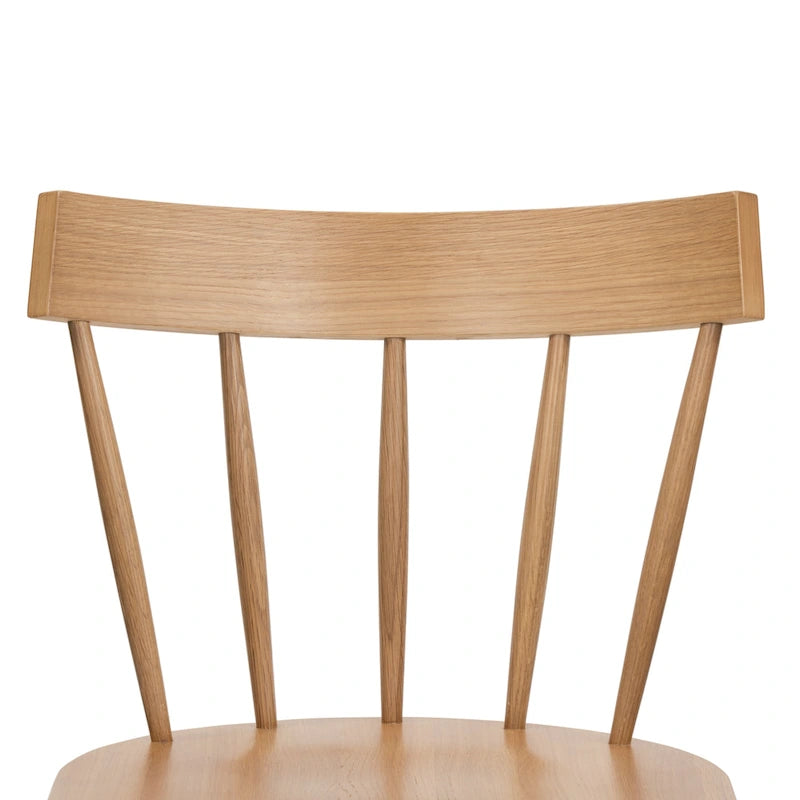 Dining Chair - Solid Oak Wood with Spindle-Back