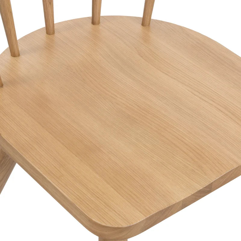 Dining Chair - Solid Oak Wood with Spindle-Back