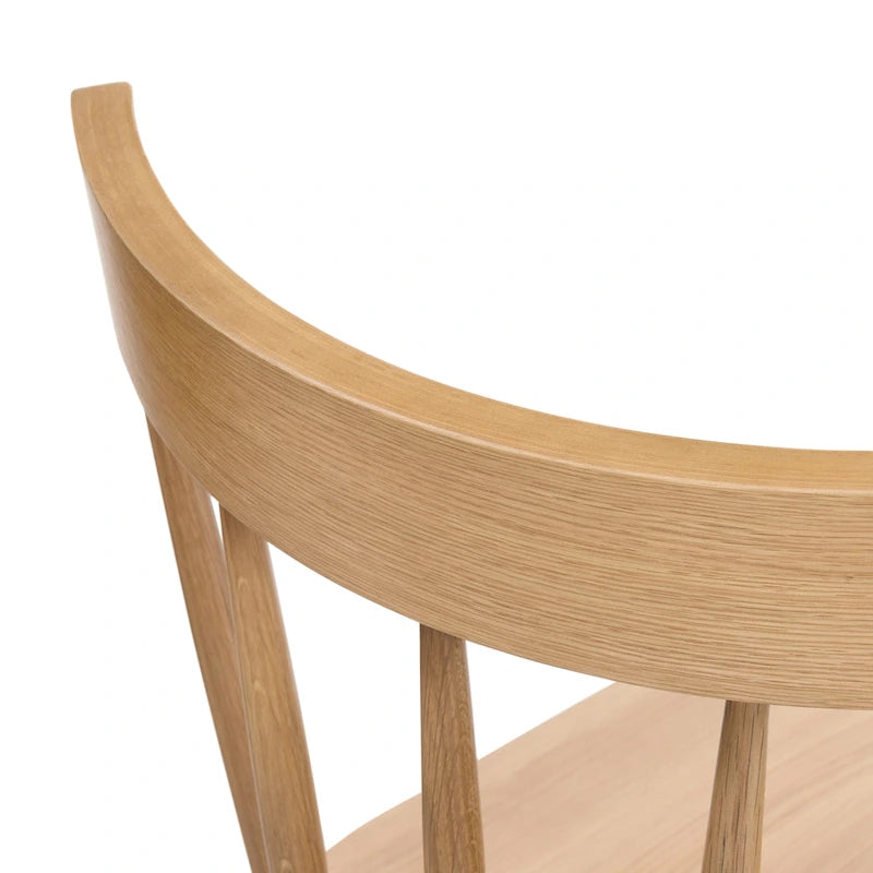 Dining Chair - Solid Oak Wood with Spindle-Back