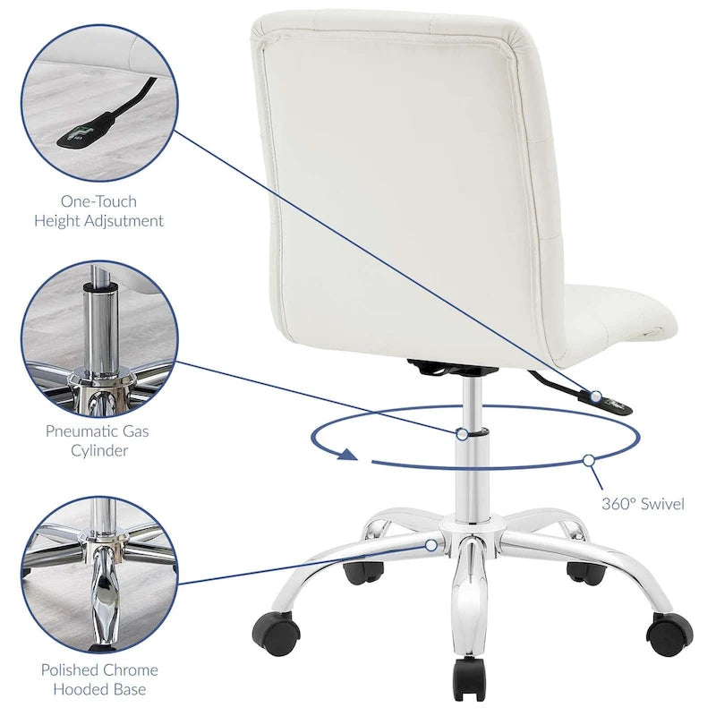 Armless Mid Back Office Chair