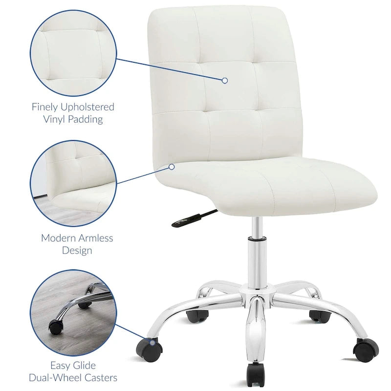 Armless Mid Back Office Chair