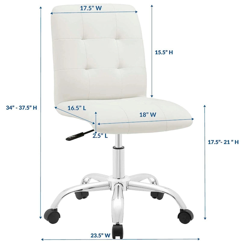 Armless Mid Back Office Chair