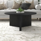 36 Wide Round Coffee Table With Cross Shaped Base