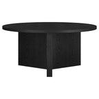 36 Wide Round Coffee Table With Cross Shaped Base