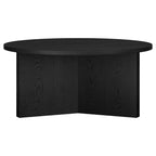 36 Wide Round Coffee Table With Cross Shaped Base