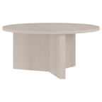 36 Wide Round Coffee Table With Cross Shaped Base