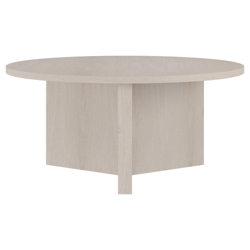 36 Wide Round Coffee Table With Cross Shaped Base