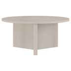 36 Wide Round Coffee Table With Cross Shaped Base