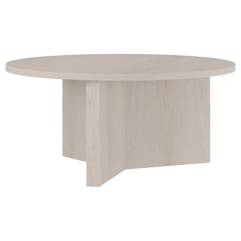 36 Wide Round Coffee Table With Cross Shaped Base