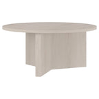 36 Wide Round Coffee Table With Cross Shaped Base