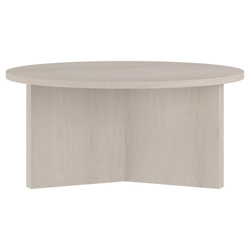 36 Wide Round Coffee Table With Cross Shaped Base