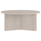 36 Wide Round Coffee Table With Cross Shaped Base