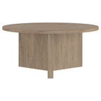 36 Wide Round Coffee Table With Cross Shaped Base