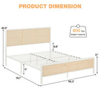 Modern Style Woven Panel Bed Frames