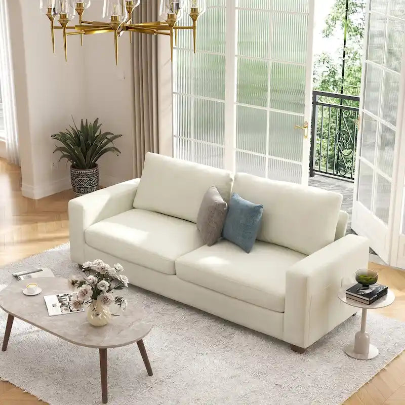 86.6 Upholstered Sofa Couch for Living Room 3-Seater Sofa