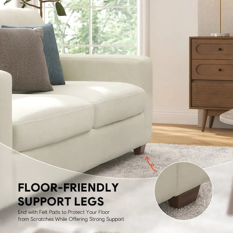 86.6 Upholstered Sofa Couch for Living Room 3-Seater Sofa