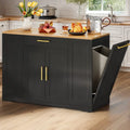 53-inch Rolling Kitchen Island Portable Mobile Kitchen Cart